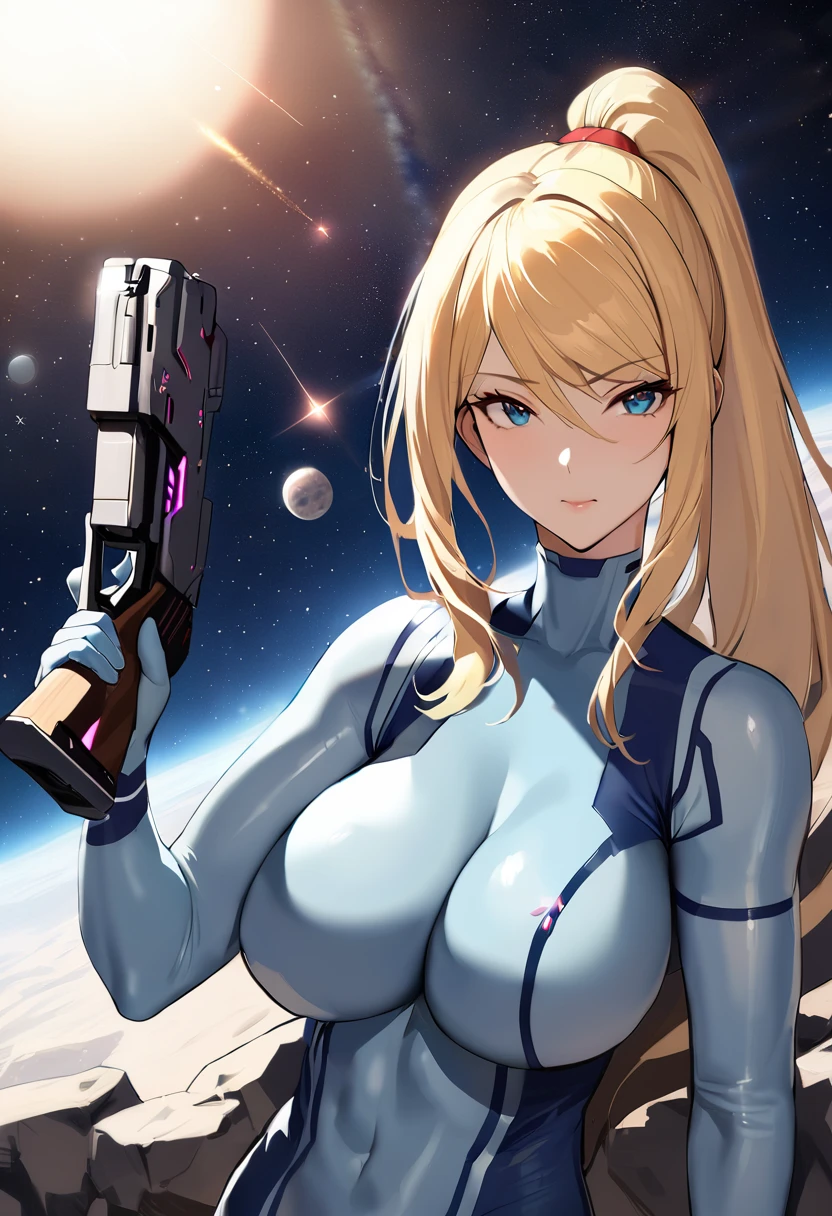 Very beautiful girl, perfectly proportions, master piece, NIKON, Sexy Girl, gently smiling, Seductive eyes,((Mature body)), ((27yo)), Woman in black micro bikini with gun, an oppai cyberpunk, Fine details. girls' frontline, cutesexyrobutts, portrait anime space cadet girl, from girls frontline, inspired by Masamune Shirow, cushart krenz key art feminine, biomechanical oppai, android heroine, perfect android girl, Mechanized soldier girl、very large breast、drooping chest, ((wide-open legs)), ((In Space Battleship Yamato)), ((Explosion in the back))