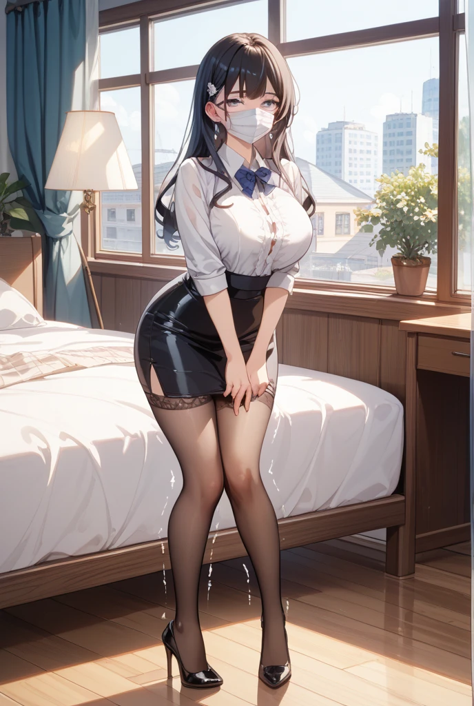 Mouth open、Sticking out tongue,,whole body,pants,Leg spread:0.8,Public Image Group Photo:1.5, shiny limbs,Very attractive arms and thighs,Elegant,Very sexy body, No sleeve,office lady,Wearing a tight skirt,Ahegao:1.5,orgasm:1.5
