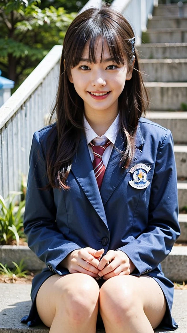 hight resolution、high-level image quality、in 8K、Real live-action、Raw photography、top-quality、​masterpiece、超A high resolution、Raw photo、ren、Beautiful fece、masutepiece、((Obscene content))、For adults、charm of 、absurderes、((((Japan elementary school students))))、Japan Girl、（tre anatomically correct）、((8years old))、((with round face))、((Tanuki face))、((Cute little face))、(((((Shy laughter)))))、de pele branca、((chubby figure))、小柄、Juvenile physique、Smaller chest、kne、 thighs thighs thighs thighs、独奏、fullllbody、Very nice、(((Blazer Uniform) ))、 ((Pubic area))、(Mansuji)、、 ((Pubic area))、(Mansuji)、((White panty))、Are sleeping、（Photorealsitic：1.37）、Photon mapping、Realistic、Radio City、Physically Based Rendering、depth of field rally background、a picture、(((a junior idol in Japan)))、Sparkling eyes、shiny lip、too bright natural light、The Bright Sun、Too bright sunlight、(((((8years old)))))、(((Pubic area)))、(Mansuji),to stand、Open your legs、Open your crotch、Show each other、Only one person,Short hairstyles、Short-cut hair、(((Alone)))、(((Background is a flower garden)))、((head band))、Roll up your skirt
