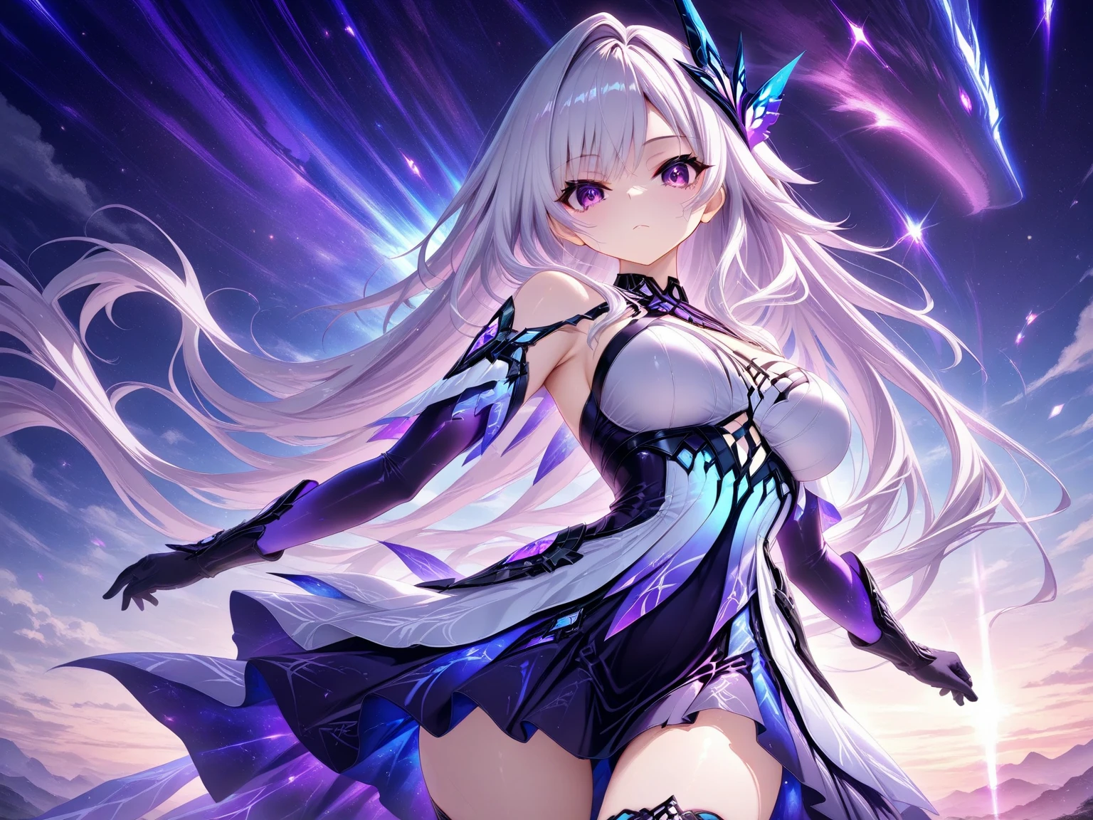 This mysterious fairy、It has an otherworldly beauty that captures the essence of the mystical realm.。Lilia, Her skin has a delicate bluish glow, It reminds me of the soft glow of moonlight reflecting off a still pond.. Her Hair, Dark as the deepest night, Waves of shiny ebony flow down, absorbing the surrounding shadows.. Each and every strand of hair emits a captivating glow., Like a midnight silk thread.
but、What really sets her apart are her eyes., Shining like a polished onyx gem. It has a mysterious depth, Revealing the secrets of ancient wisdom and magic. When she looks at you, It's like she's peering into the depths of your soul., It will draw you into a world of enchantment and wonder..
This fairy is a symbol of the enchanting and mysterious beauty that the fairy world has to offer., A presence that combines elegance and mystery, Ready to take you on a fantastic journey through the wonders of the magical world.