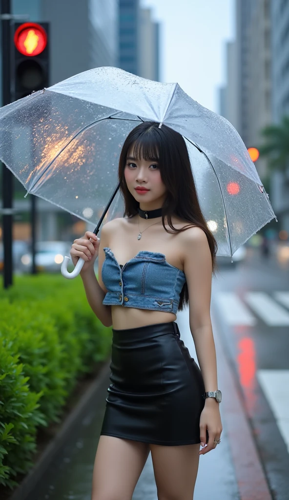 songkran,Walking on a wet city sidewalk,drenched, Dripping, Wet Face,Wet clothes, Wet Skin, Wet Hair,A young woman with a cute face like an idol,((Cleavage)),((Full body portrait)),Natural light,Daytime,RAW Photos,Genuine,Genuine,High resolution,RAW Photos,masterpiece, Genuineistic, beautiful