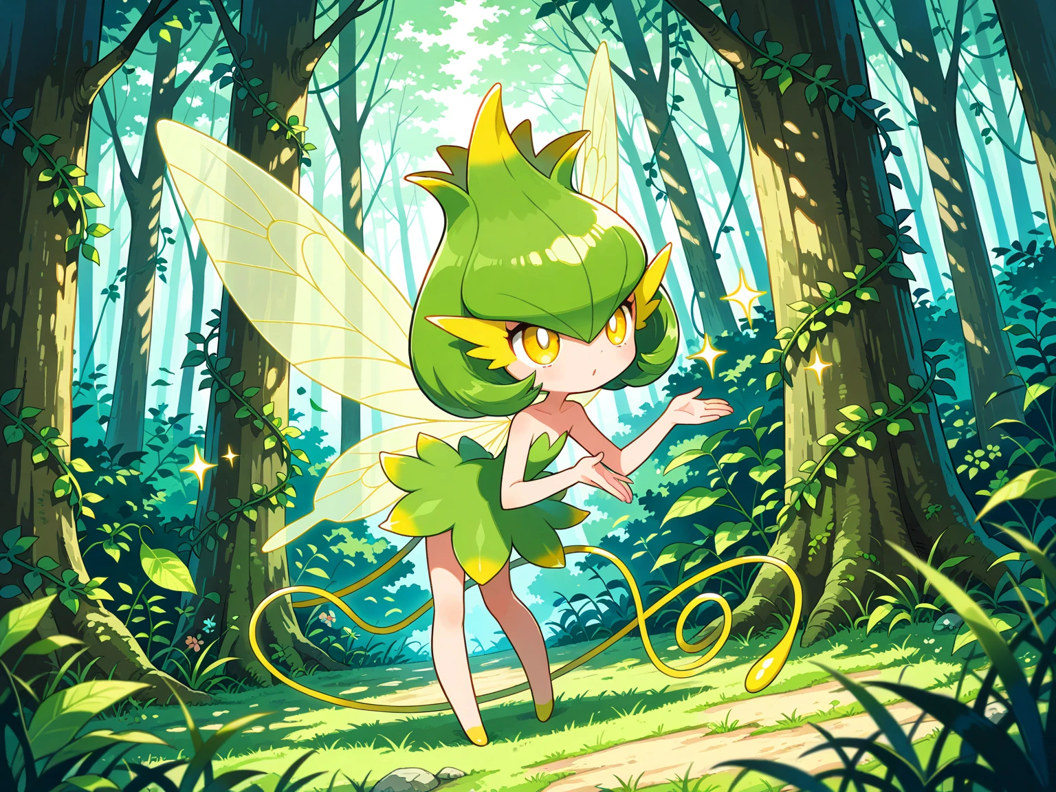 (best quality), ((masterpiece)), (highers), original, extremely detailed CG unity 8k wallpaper,
,gray background,full_body,
1girl, (Lime skin: 1.5),pointy ears,butterfly wings, blue wings,
<lora:fat10kg_mix_style:1>