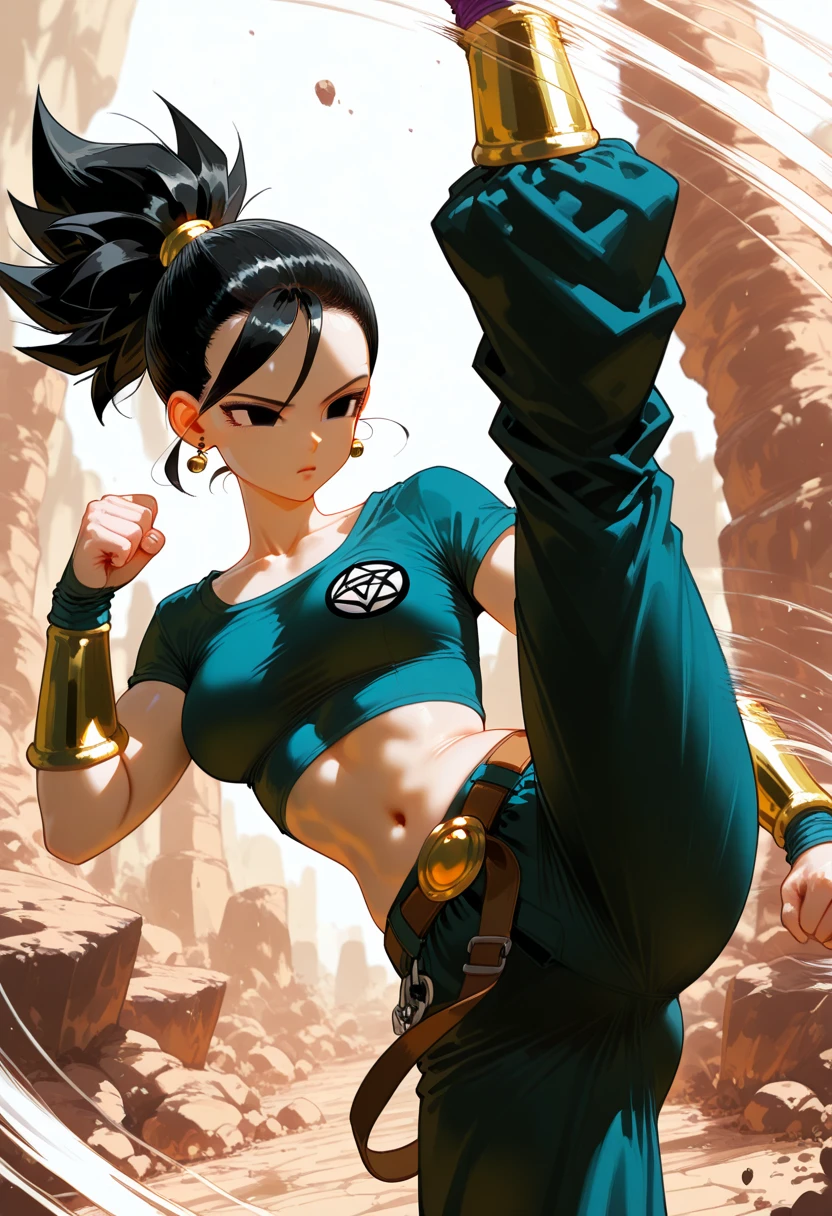 Pan Chan (DragonBall GTA) more teenage, in panties, standing backwards, sticking out ass, sexy position