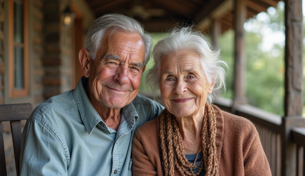 A happy elderly couple.