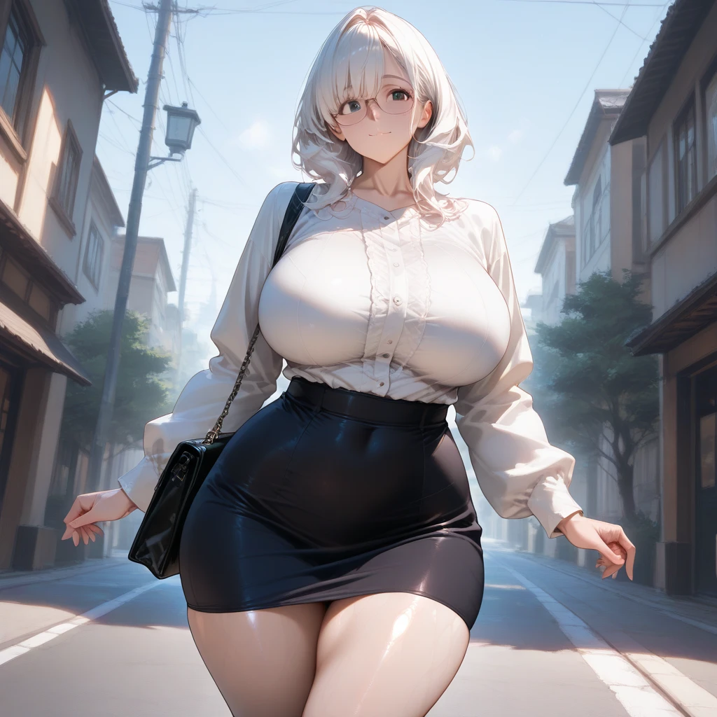 NSFW, hyperphotorealistic, surprised look, sweaty see-through gorgeous white micro mini lace underwear, super largest huge breasts, lascivious woman, city night street