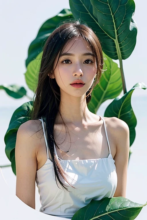 Photorealsitic、reallistic、Raw photography、​masterpiece、top-quality、hight resolution、illustratio
((Tropical beaches、Resort One Piece))、Skinny bat、Skinny Legs、
1girl in、Random hairstyles、Slim Leg、delicate and pretty、face perfect、beautidful eyes、Chromo-white skin、Real Human Skin、pores、