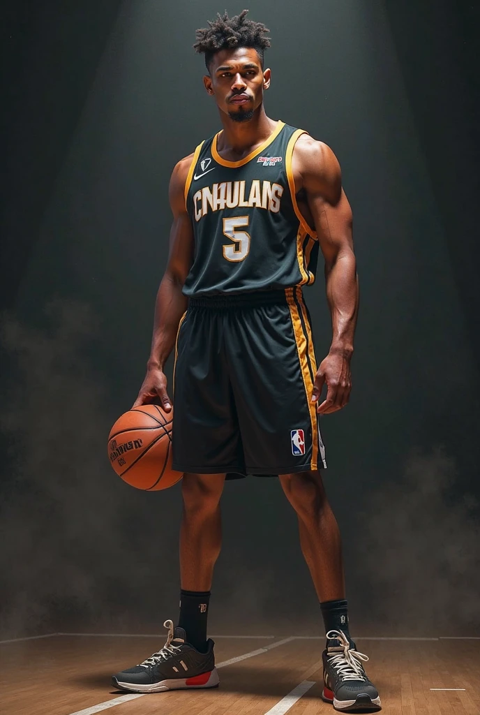 A design of a basketball uniform with white color, green and yellow and it says GAB in the middle