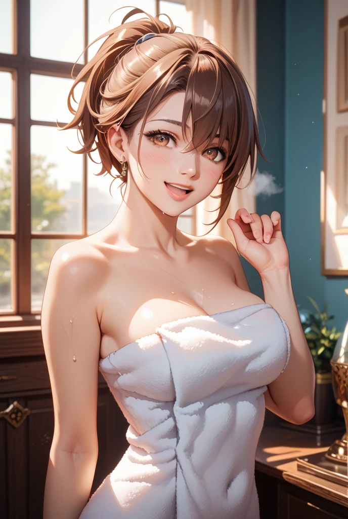 (((Shoulder deep immersion in your home unit bath:1.7))),(((flannel:1,7))),(((Hide your chest with a towel:1.7))),(((Night lighting:1.3))),breast slip,Blushing cheeks、shyly smile,bbw,(beautiful a girl)、(Short hair in shiny silver and orange inner colors,Floral hair ornament,Floral braided top knot,Twisted Side Part Ponytail,Floral braided headband,half up、Floral Braided Space Van,Voluminous Fishtail Braids,Twisted chignon,),(Bangs are see-through bangs),(((emphasizing breasts:1.3))),(Dynamic angles),(Dynamic and sexy poses),(bending forward:1.3),(((Dignified statue))),(((hair pin,a necklace,piercings))),Colossal tits,Blush with embarrassment,Enraptured eyes,A smile that beguiles the viewer,skin glistening with sweat,gazing at viewer,Upper body naked,48yo ,Upper body naked,Disturbance of clothing due to movement,pointed red mouth,Perfect round face,,Proper body proportion,Intricate details,Very delicate and beautiful hair,photos realistic,Dreamy,Professional Lighting,realistic shadow,Solo Focus,Beautiful hands,Beautiful fingers,Detailed finger features,detailed clothes features,Detailed hair features,detailed facial features,(masutepiece,top-quality,Ultra-high resolution output image,) ,(The 8k quality,),(Sea Art 2 Mode.1),(Image Mode Ultra HD,)