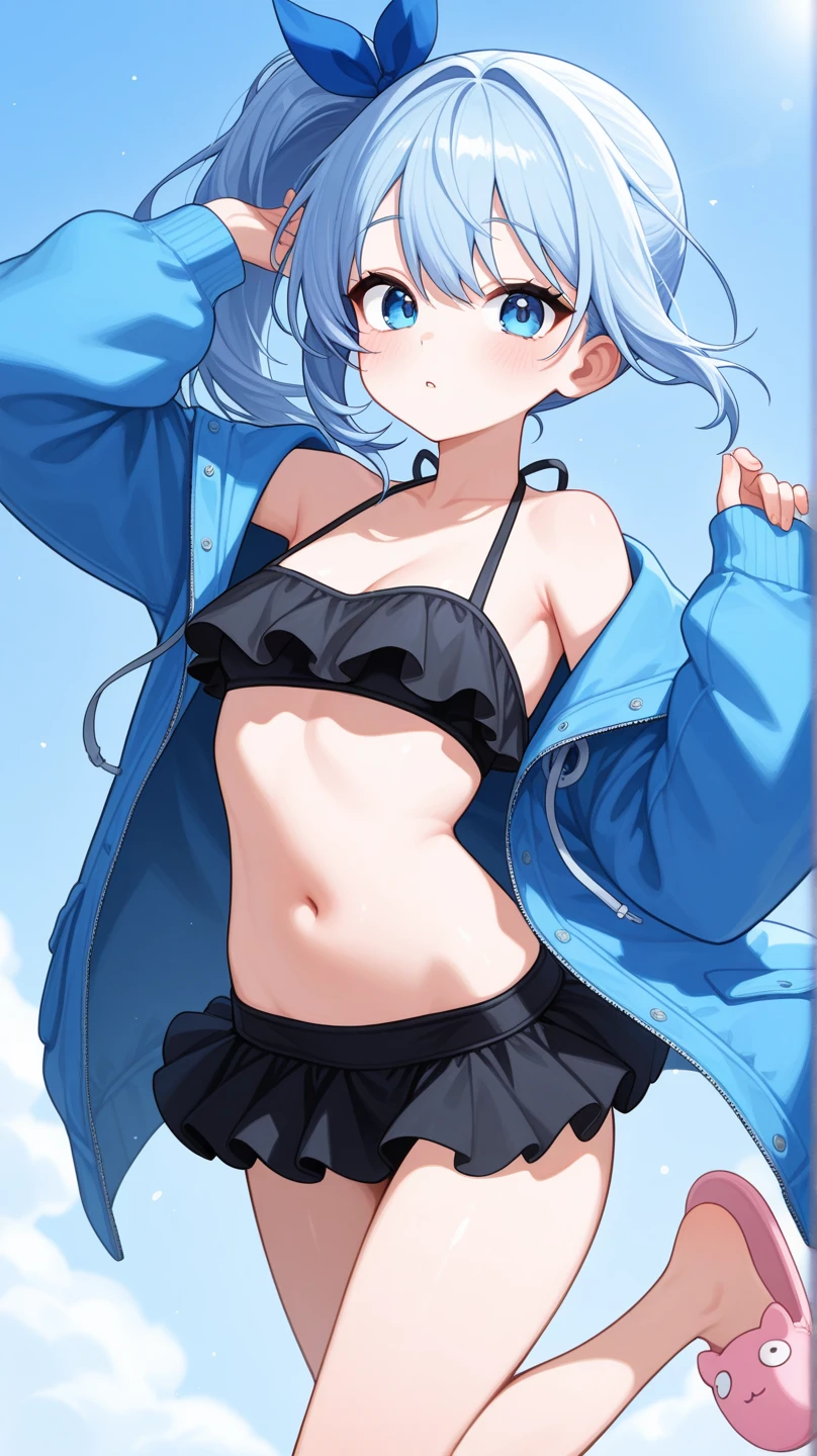 (Extremely detailed CG unified 8k wallpaper),(masterpiece), (Best quality), (Ultra Detailed), (Best Illustration),(The best shadow),Lying in bed,Raise your hands above your head,Arms behind the back of your head,Widely spread legs,Open your legs,Exposing the crotch