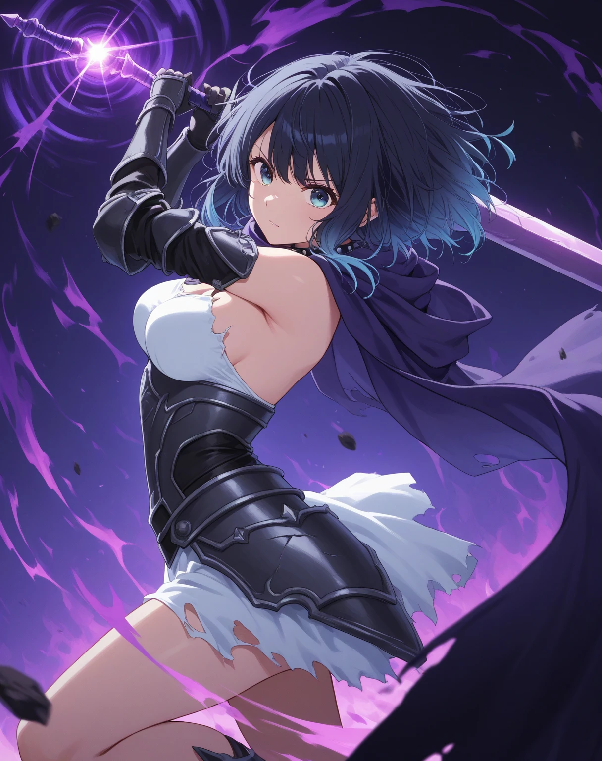 1girl, solo focus, angry, wide-eyed, <lora:gundouMisuzuTomoChanIs_v05:1> evil grin, evil smile, <lora:Liang_Xing:0.75>
