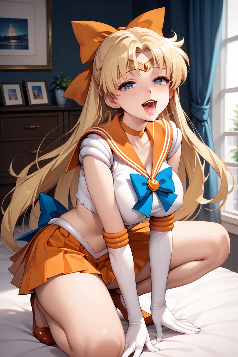 (masterpiece, best quality: 1.2),(very detailed face, real image, realistic skin, realistic body, intricate details)1girl, 1boy, solo focus, cowgirl position, straddling, girl on top, spread legs,breasts squeezed together, bent over,cum, cum in pussy, cum overflow,female , female orgasm, ,rape, deep penetration, vaginal, sex, {motion lines},crying, closed eyes, scared, embarrassed, open mouth, blush, nose blush,sweat, clothes lift, breasts, nipples, no panties, {{{pussy}}}, penis, skirt,indoor, tatami, venus1, 1girl, solo, sailor senshi uniform, sailor venus, aino minako, blonde hair, magical girl, blue eyes, orange skirt, elbow gloves, tiara, pleated skirt, hair bow, orange sailor collar, miniskirt, choker, red bow, orange choker, white gloves, very long hair, jewelry, earrings, sitting, crossed legs,
