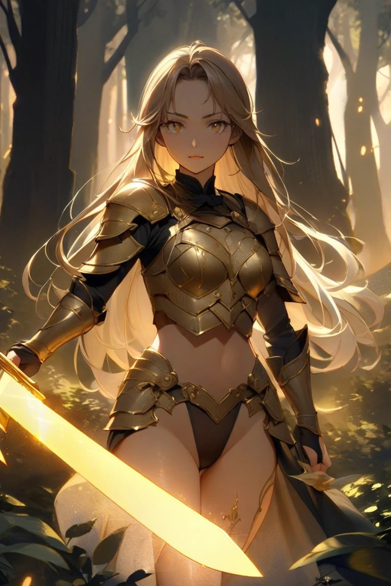 score_9, score_8_up, score_7_up,expressiveh,fitness athletic body,hourglass body,amazing scenery,tan brown skin,majestic armor made from jewels and gold,onrmanets,decorated armor with a cap with fur decroating the shoulderplates,wielding a large double wielding hammer,helemt with horns,golden eyes,golden hair,golden halo,standing on a battlefield,sunset,1woman,female, full body view, golden boots, abs