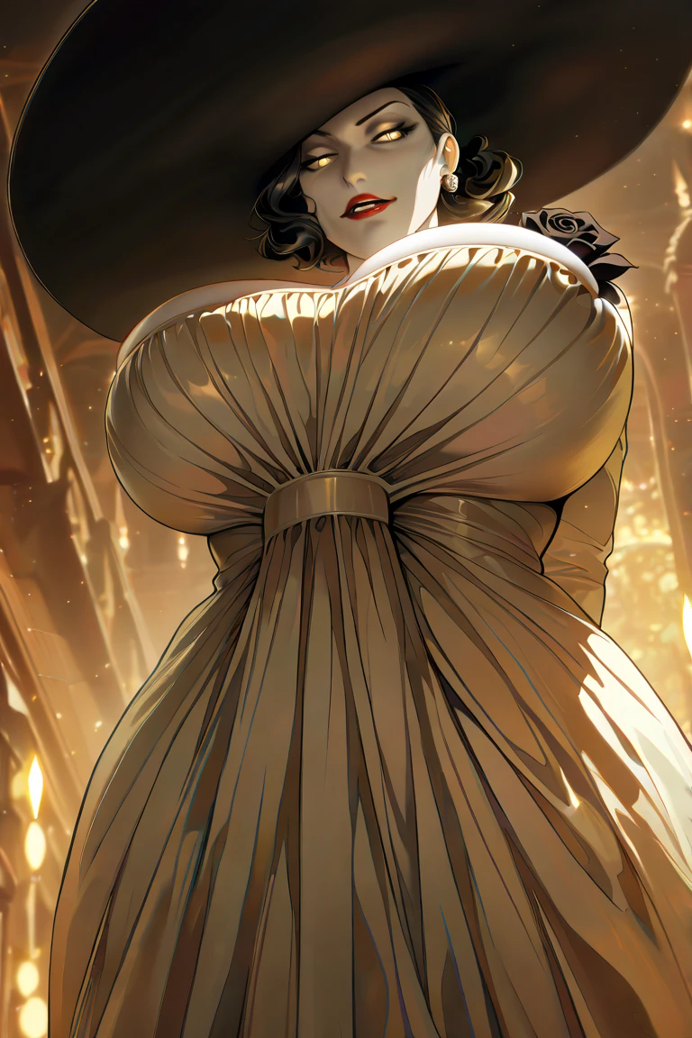 (a mature woman:1.2)| (a girl:1.1), chubby, brown skin, makeup, super detailed, direct look, contoured.Artstation, by Frank Frazetta, by Simon Bisley, by Luis Royo, by H.R. Giger, by Ashley Wood, by Bill Sienkiewicz, by Ryan Meinerding, by Ian McQue, by Syd Mead, by Frank Frazetta bbw woman dressing in orange nightgown(green skin:0.8), Masterpiece, best quality, "Gothic Futuristic Seductress", Artstation, by Frank Frazetta. pale red skin:0.8), Masterpiece, best quality, "Gothic Futuristic Seductress", Artstation, by Frank Frazetta. The image should feature a mysterious, seductive woman in revealing