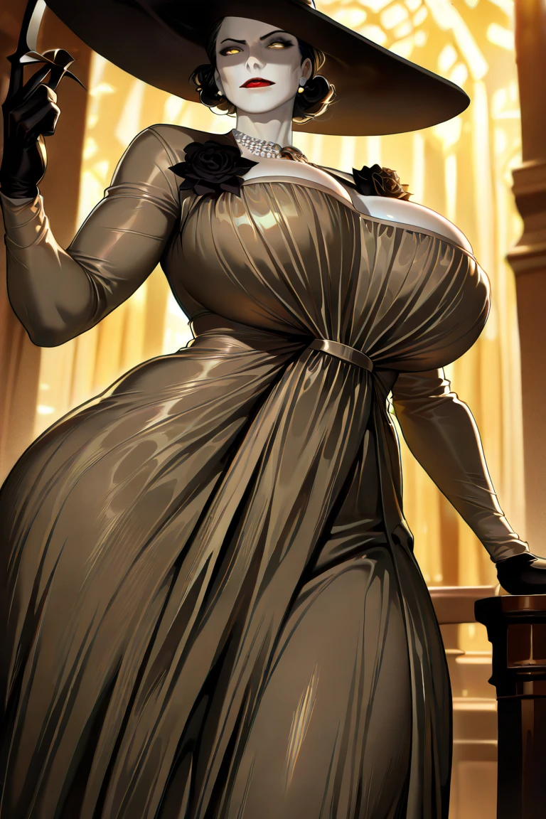 Irish woman, milf, mature, curly hair,black hair, high cheekbones, glossy lipstick, pouting, pouting lips, white pale skin, tall, curvaceous, small waist, big hips, hip dips, large breasts, big breasts, sagging breasts, looking at viewer, Best quality, 8k, Masterpiece, realistic, photorealistic, (gigantic breasts:1.2),wearing beautiful embroidery and jeweled ruffled gorgeous princess ballgown with voluminous full length hoop skirt,
princess in a beautiful embroidery and jeweled rococo princess ballgown with voluminous full length hoop skirt,super detailed gorgeous princess ballgown with voluminous full length hoop skirt,jeweled Gorgeous rococo princess ballgown with long train,jeweled Gorgeous rococo princess ballgown with long train,gorgeous rococo princess ballgown with beautiful embroidery and jeweled, detailed eyes, brown eyes, green dress