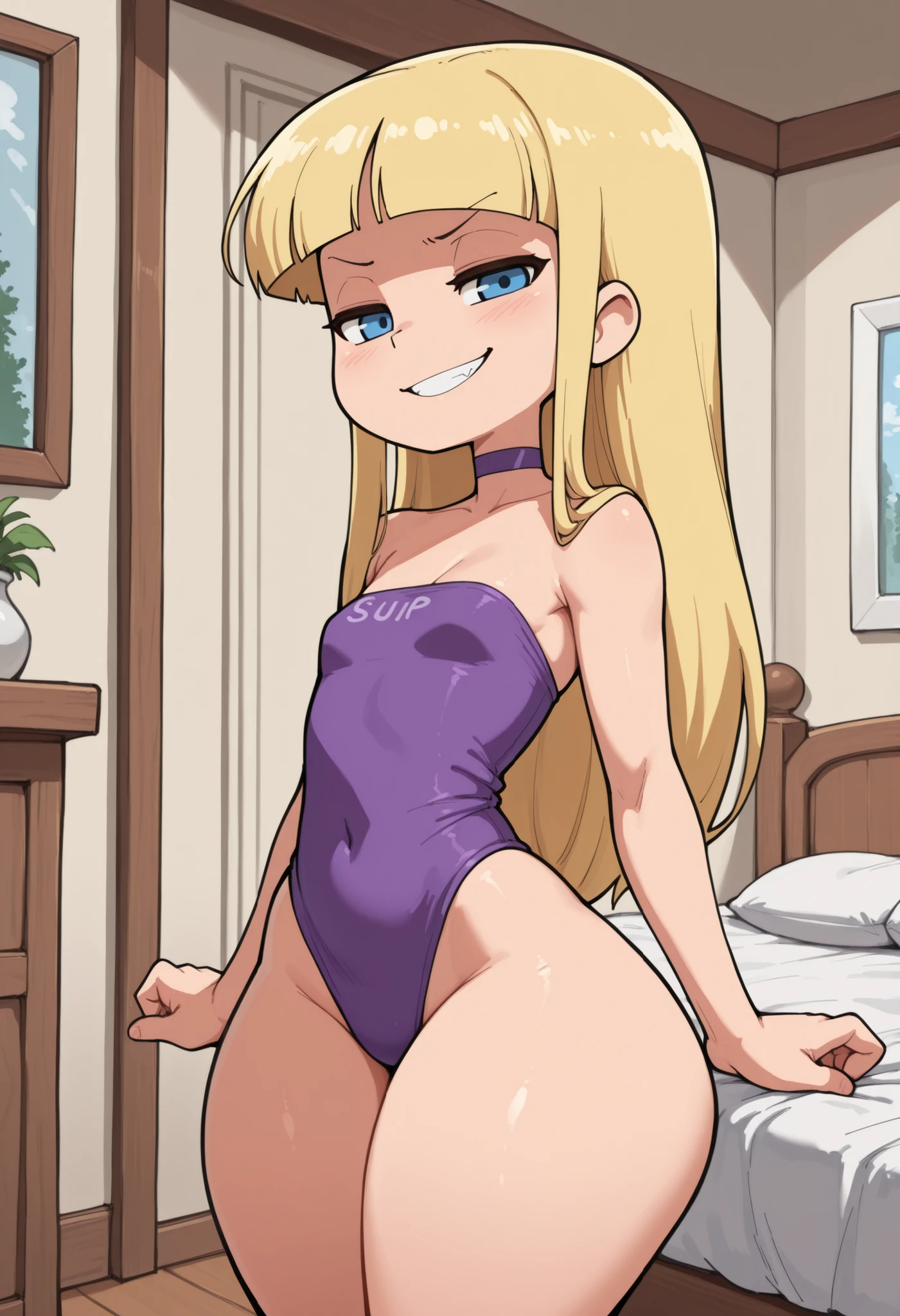 (masterpiece, best quality, high resolution:1.4), 1girl, woman, star butterfly, happy, horn_hairband, looking at viewer, nose, nsfw, wet vagina, huge tits, smile, open mouth, blushing, excitement, lying down, open legs, big nipples, naked, Pool, lingerie, sexy, makeup eyelids, lipstick,