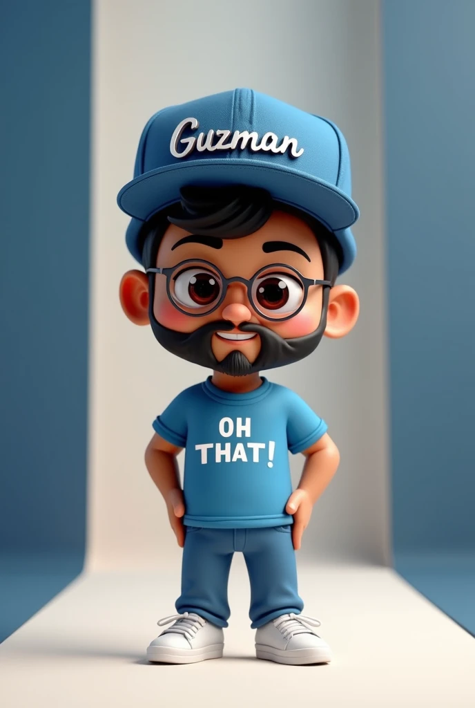 A 3d cartoon man front look in black hoodi sitting on a chair in his colorful studio