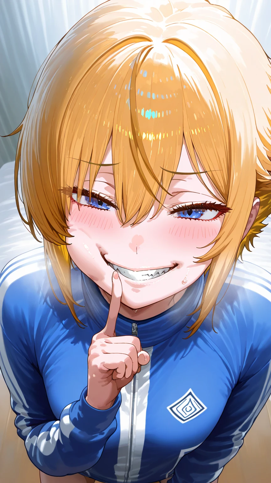 1boy, 1girls, wattson \(apex legends\), (all_the_way_to_the_base:1), balls_deep, (deepthroat:1.1), expressive detailed eyes, cum, cum in mouth, cum in throat, ejaculation, throat fuck, throatpie, gagging, kneeling, mascara, mascara tears, running mascara, runny makeup, sloppy deepthroat, dark eyelashes, eyeliner, blue eyes, wide eyed, detailed eyes, detailed pupils, blonde hair, short hair, partially clothed <lora:lottalewdsBallsDeep_v1:1> <lora:wattsonApexLegends_v10:0.6>