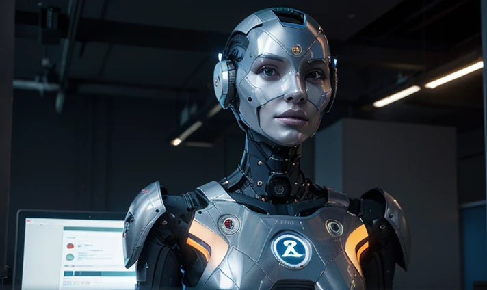 Bio mechanical alien female, dutch angle, hyper realistic, hyper detailed