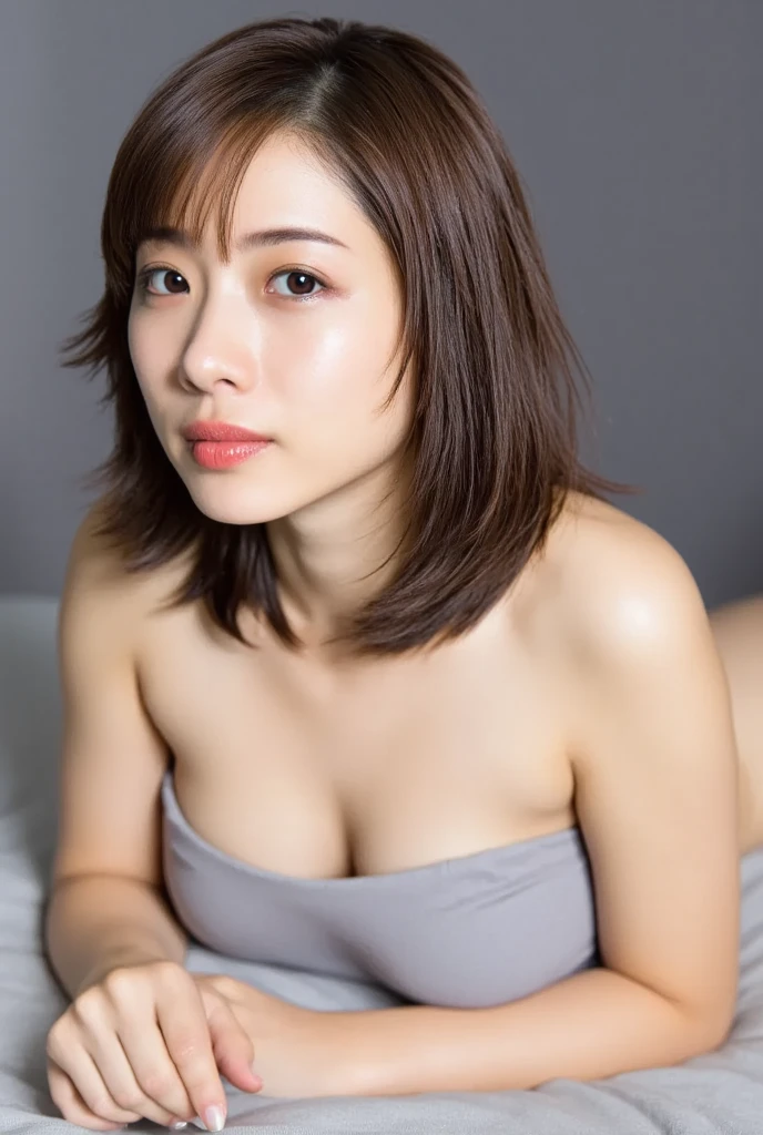 NSFW, ( highest quality, realistic:1.4), (shiny skin), (nffsw, 8k wallpaper, High resolution), perfect anatomy, cinematic lighting, Physically based rendering, Award history, highly detailed skin, highly detailed face, Beautiful eyes in every detail, Carl Zeiss 85mm F/1.4, Lie comfortably in bed, She is a very cute 25 year old office lady............................................................................, (Pink wavy semi-long hair and bangs), 豊満なchest, view from below, (Completely naked:1.5), (Cカップのchest:1.5), (short hair:1.5), (face of ecstasy),(((In cowgirl style))), ((girl on top)),((Completely naked without bra)), ((feel an orgasm)),(((Completely nakedで))),((spread your legs wide)),((asian beauty)),((With an ecstatic look)),((Upper body(chest)play)),(((Put your hands on your back、Spread your legs in an M shape................................))),((whole body、so that you can see all the way to your toes))