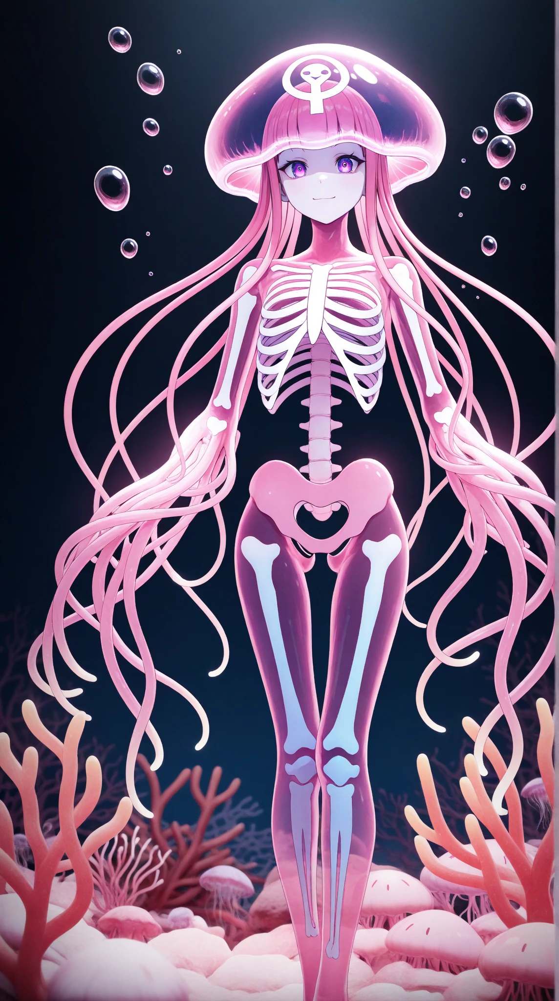 masterpiece,An absurd solution,high quality,8K,
Translucent visibility, (busty girl, NSFW), View your viewers, Golden Eyes、Part your lips, Long tentacle hair, hologram, X-ray, see through body, Clear skin, skeleton, Glowing Skin, Chiaroscuro, Depth of written boundary, (nipples), 
 