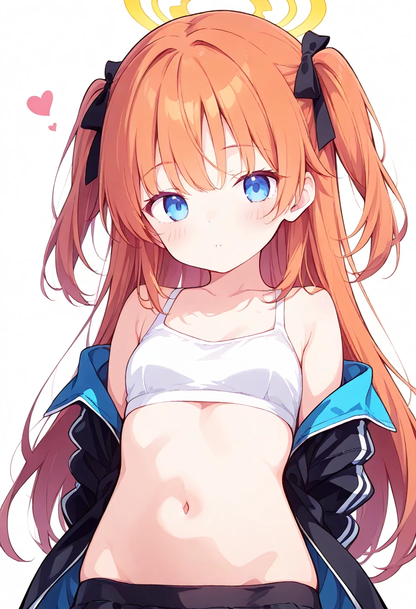 hatsune_miku absurdres commentary_request highres 1girl arm_under_breasts bikini bikini_top_aside blue_bikini blue_eyes blue_hair blush breasts cleavage cowboy_shot embarrassed grey_background hair_between_eyes hair_intakes long_hair looking_at_viewer medium_bangs medium_breasts navel nipples number_tattoo open_mouth orange_hair shoulder_tattoo simple_background solo striped_bikini striped_clothes swimsuit tattoo teeth twintails untied_bikini_bottom upper_teeth_only v-shaped_eyebrows very_long_hair white_bikini