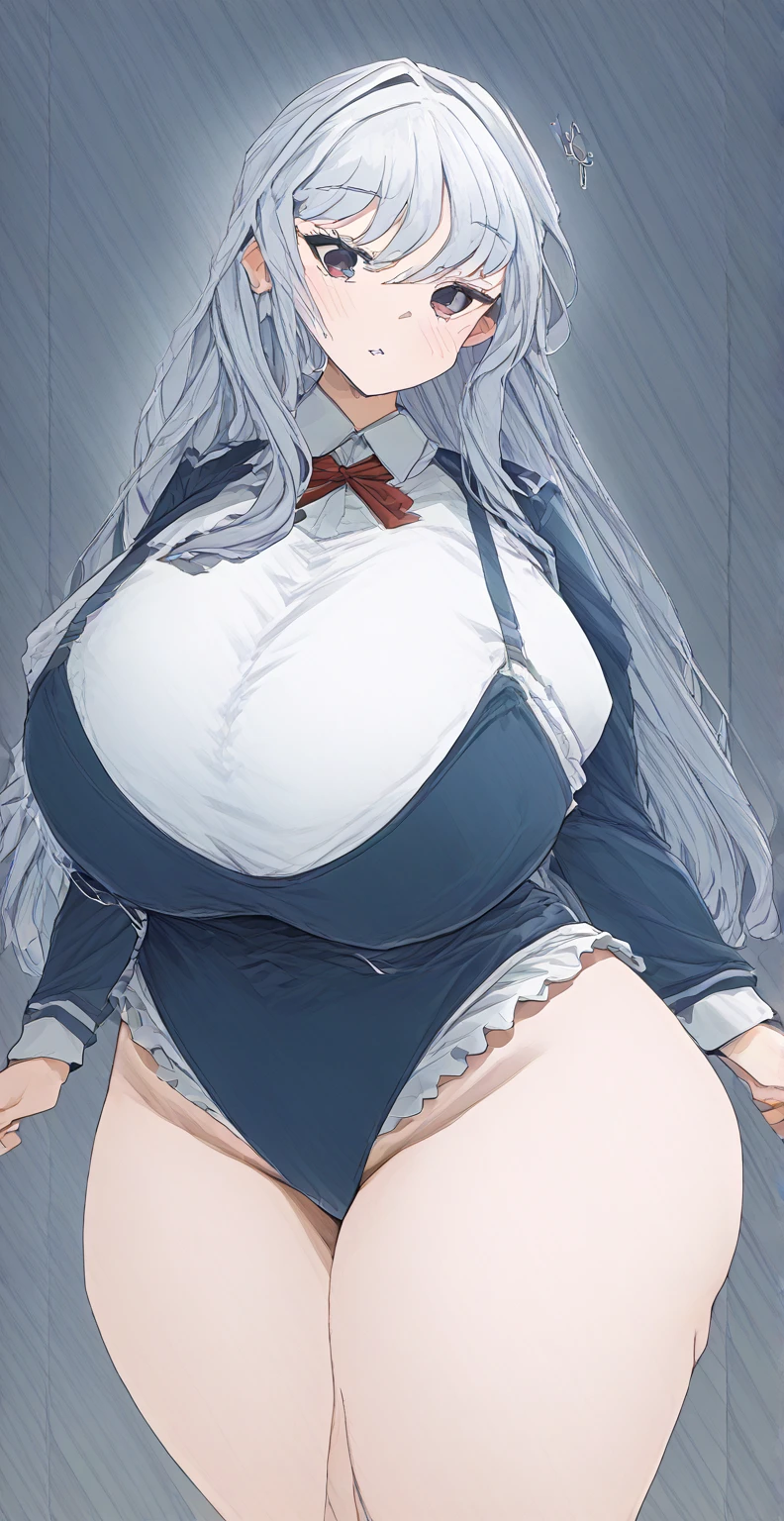 Anime illustration、alone,One Girl(Large Breasts)、(Perfect Eyes, Highest quality:1.2),Forward bend with emphasis on the chest,White bodysuit、See-through cardigan、Highest quality、Plump Gravure Idol、Perfect Proportions,Glass-walled bedroom、Highlights sexy breasts,Wet pants、Sexy pose、Captivating look、Blurred foreground,(Big Breasts)、Thick thighs、Sweaty,((Shiny Hair, Glowing Skin)),1000+ Favorite quality