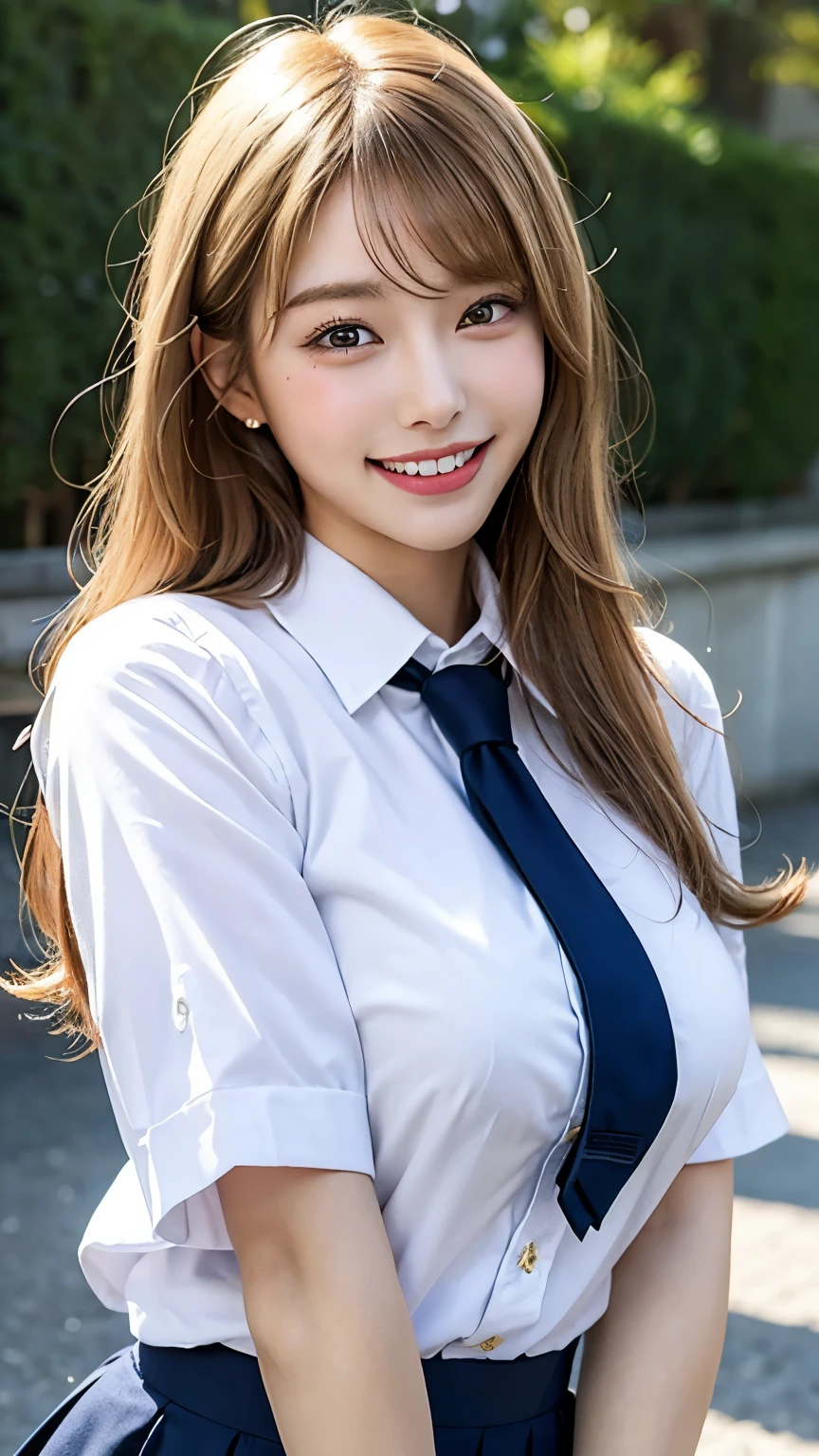 Woman in a suit standing on the sidewalk,((25-year-old woman))、small Breasts、Dark brown hair color、Hairstyle with bangs、Various hairstyles、Hairstyles of different lengths、(8k, RAW Photos, highest quality, Tabletop: 1.2),、(Realistic, Realistic: 1.3), Cityscape, Day, Sunny Morning, Professional Lighting, Photon Mapping, shirt, (Woman in a suit,) Silk Suit、Pencil Skirt、Tight Skirt、((Delicate photo))，(Detailed RAW Photos of Girls), (Tabletop:1.25), (highest quality:1.6), (超A high resolution:1.5), (Realistic:1.75), 8k resolution, Canon EOS R5, 50mm, absurdes, Ultra-detailed,Cinema Lighting, (Skirt Lift:1.4)、nsfw、the wind is strong、smile、Skirt flipped up、sexy white panties