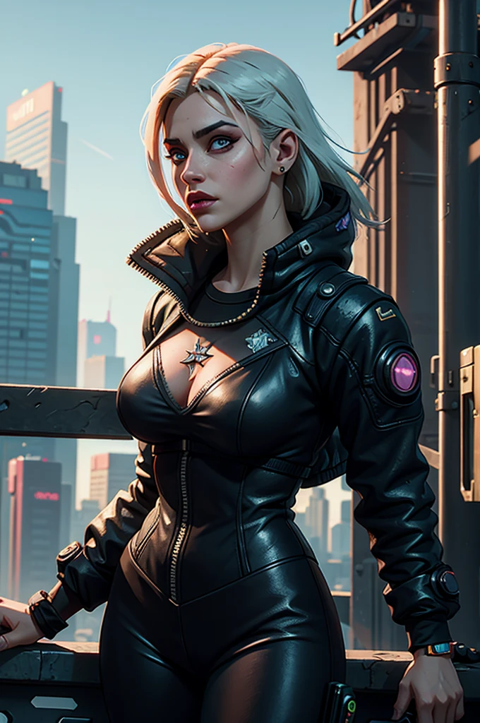 cyberpunk 2077. Cirilla on bridge