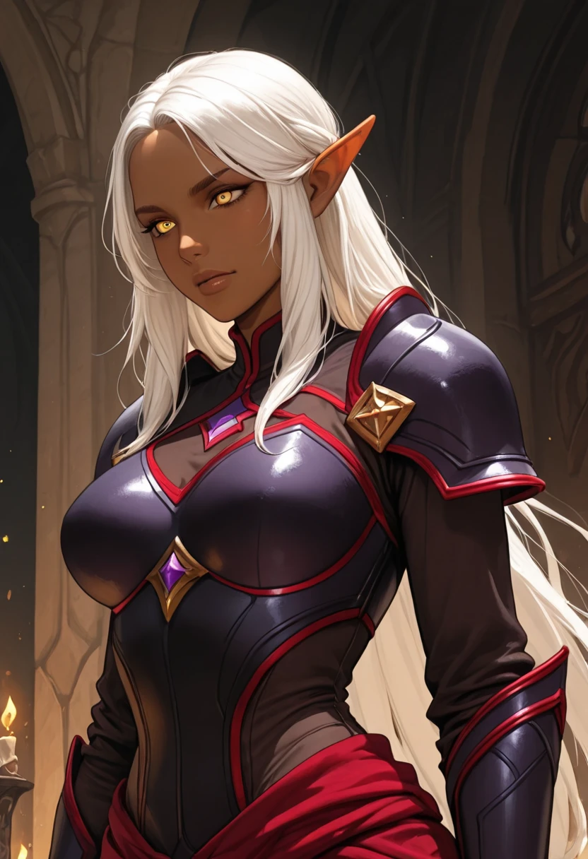 dark elf pirotess black skin white hair