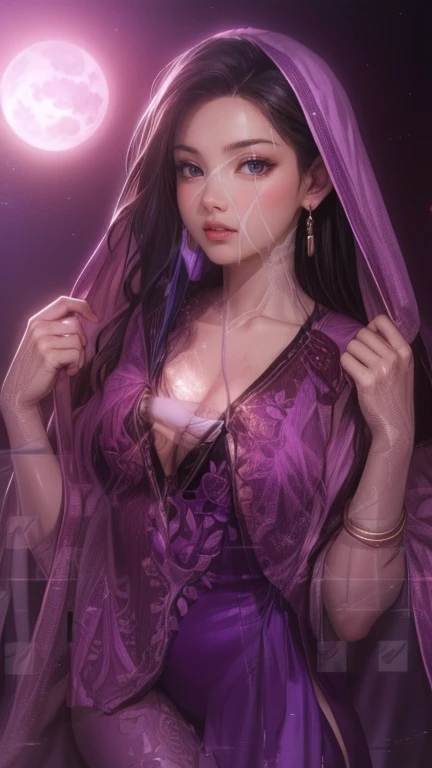 (best quality,4k,highres,masterpiece:1.2),ultra-detailed,(realistic:1.37)
A mature curvaceous Malaysian woman with her age at 40, dressed in a hijab that covers all of her hair, is standing in the center of a mystical scene. She is wearing a beautiful silk magic gown that shimmers with an otherworldly glow. The gown flows gracefully around her figure, accentuating her curves and adding an air of elegance to her presence.
The woman is a witch, strong and knowledgeable in the mystic arts. She stands confidently with her hands raised, as if channeling her magical powers. Around her, a magic circle adorns the ground with intricate symbols and glowing sigils. The circle is made from a combination of runes and arcana, pulsating with energy in vibrant colors of blues and purples.
As the woman continues her summoning, a mythical monster starts to materialize from within the magic circle. The creature is a magnificent being, towering with a majestic presence. Its body is covered in shimmering scales, reflecting the light around it in a mesmerizing display. The creature's form is a combination of various animals, with wings of an eagle, the tail of a serpent, and the head of a lion.
The scene is bathed in an ethereal light, reminiscent of moonlight casting an enchanting glow. The soft illumination illuminates the woman's face, revealing a calm and focused expression. Her eyes emit a glimmer of magic, while her lips are curved in determination.
The background is an enchanted forest, with towering trees reaching towards the sky. The forest is filled with vibrant foliage, casting shadows and adding layers of depth to the overall composition. The air is filled with an aura of mystery and anticipation, as if the entire world holds its breath in awe of the imminent manifestation.
The color palette of the scene is rich and vivid, with deep shades of blues and purples dominating the overall tone. The contrasting warm hues of the woman's gown provide a beautiful balance and creat