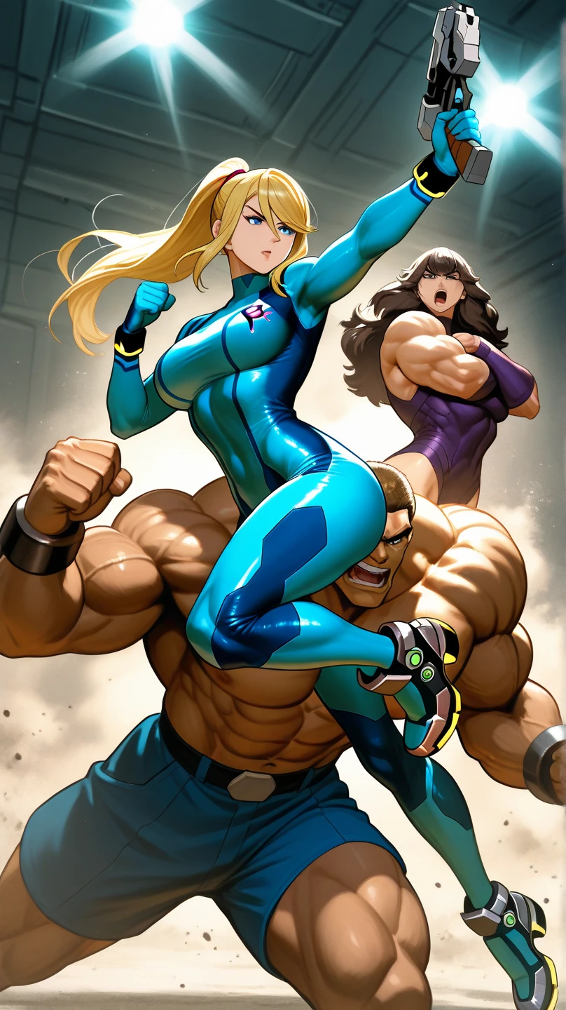 Transcendent beauty illustration、Female Officer、((Muscular beauty :1.5))、8K、(Super Giant Chest :1.5)、Muscle Murasaki Shikibu、street fighter,mechanical suit,alien hunter,