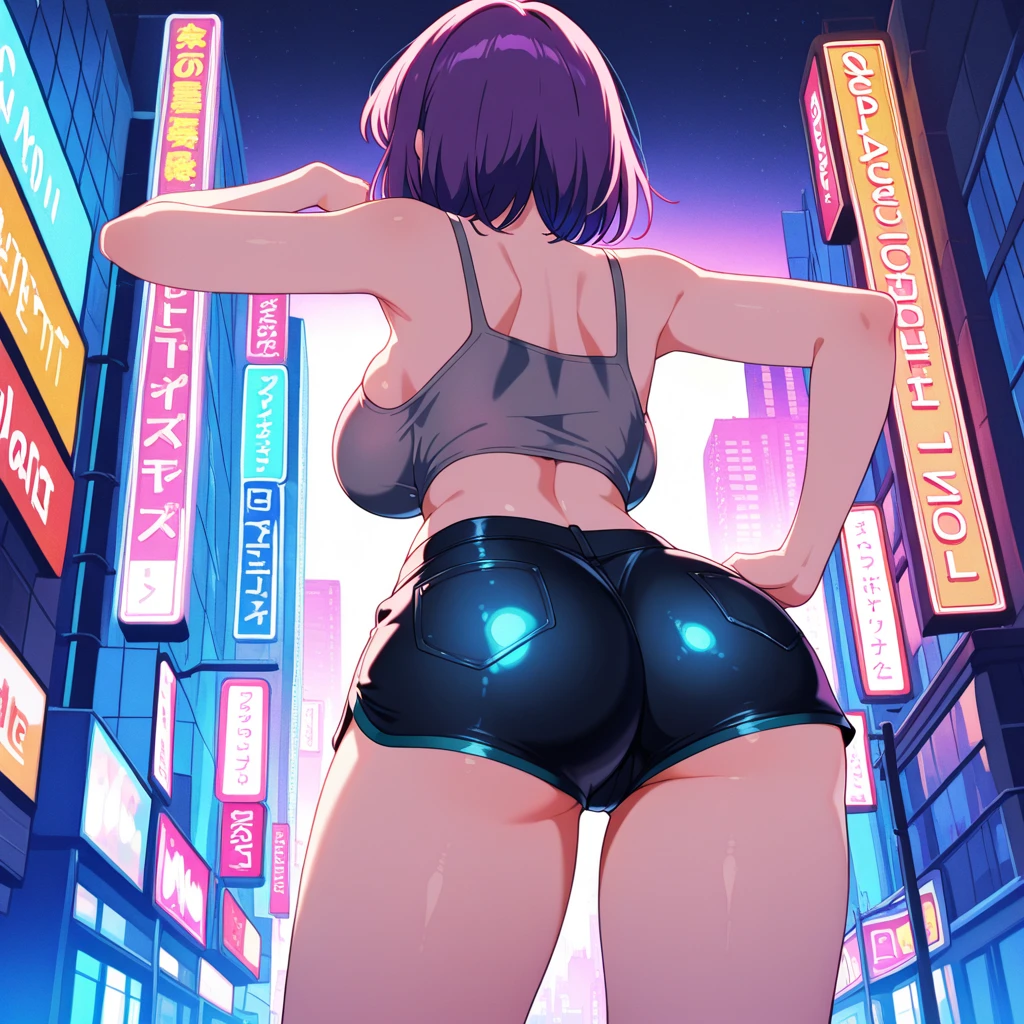 ((POV)), (((girl fucked from behind))), ((sex from behind)) (hentai), pink hair, big tits, (big ass), ((((sex from behind)))), ((a guy fuck the girl)), ((a cock penetrate the pussy)), ((naked)), (huge bust, huge buttocks, gigantic hips, showing her ass, fat thighs, huge disproportionate buttocks), (((small waist))), delicate detailed fingers, detailed body, human hands, slutty, erotic, ((nsfw)), vibrant colors, neon buildings, pink neon sign, neon building background, Tokyo, Artgerm, cyberpunk style, flashback, ultra detailed, photorealistic artwork:1.37, UHD, 8k, highres, best quality, award winning, masterpiece,