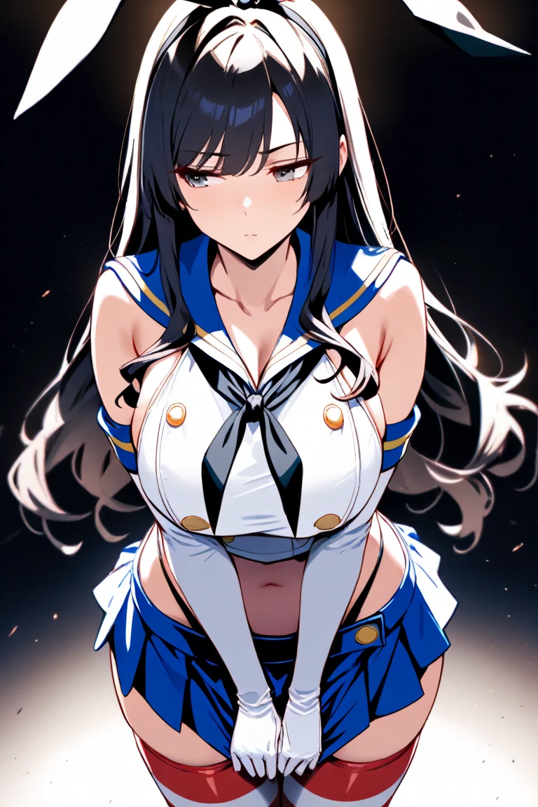 1girl, satsuki kiryuin, kill la kill, sweat, armpits, exposed armpits, arm lift, (armpit hair:1.2) <lora:kiryuinSatsukiKillLa_kiryuinsatsuki:1> <lora:femaleArmpitHair_armpitHairv1:0.45>