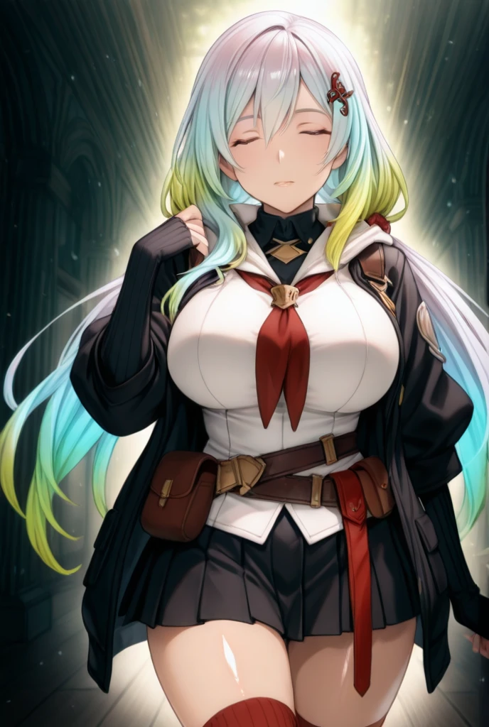 Cape, white as snow hair
