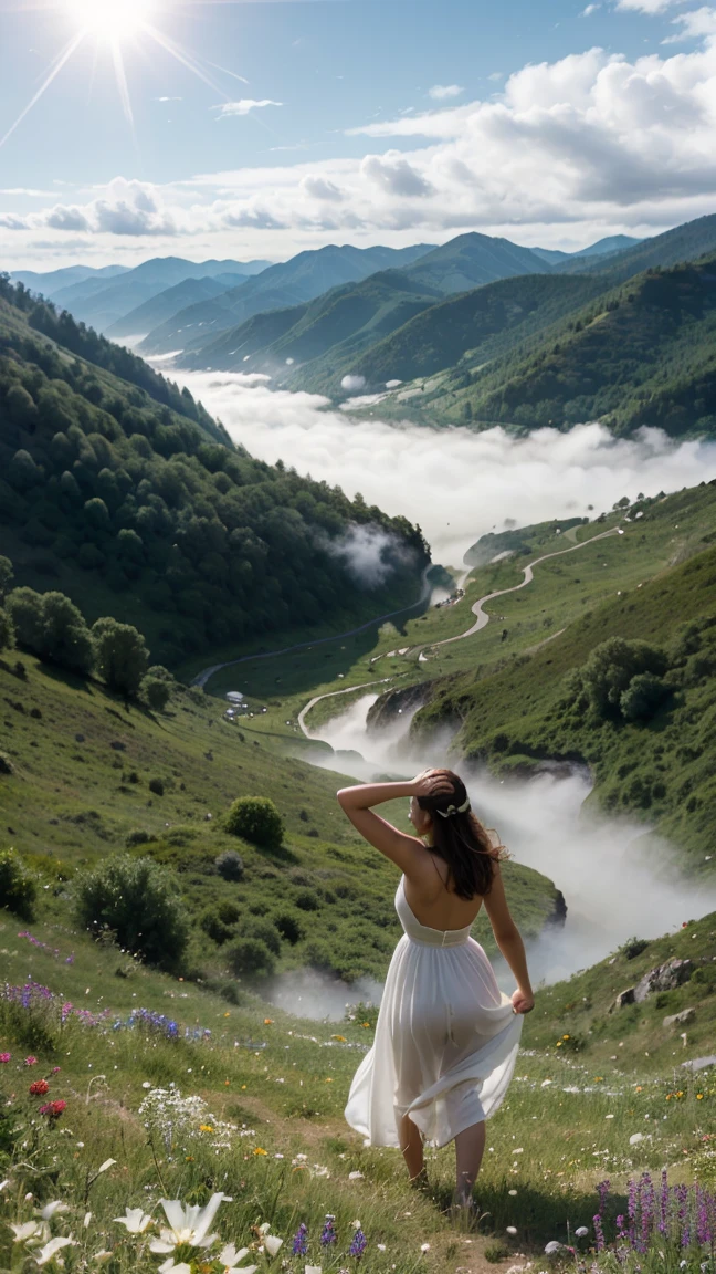 Beauty in a beautiful scene 