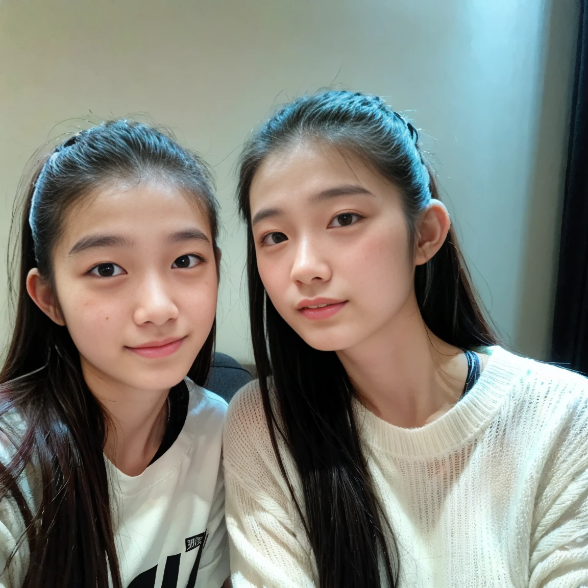(masterpiece:1.33、32k、High resolution、Natural light color gradation、Realistic lighting、Soft Light:1.0、Ray Tracing Technology:1.22、Backlight、Fine shading、Three-dimensional effect of the face、Film Grain Effect:1.1、Fine details、natural、Delicate light and shadow、Sharp details、Highest quality realistic textures:1.22、Smooth, glowing skin、Delicately expressing pores and fine hairs:1.33)、A natural pale pink complexion on the cheeks、Black straight hair、Shoulder length、Bangs reach the eyebrows、Each and every hair is drawn in detail、Has a natural shine、Shines where light hits、Big brown eyes、The iris pattern is depicted in detail.、The pupil is clearly visible in the center、The light from the window reflects in your eyes、The reflection of light gives the eyes a little sparkle、Thin blood vessels are visible in the whites of the eyes around the pupils.、Adding Realism、Each long eyelash is carefully drawn.、Naturally shaped eyebrows、The flow of hair is clearly visible、With a bright smile、I can see my pure white teeth、Lips are naturally pink、Realistic expression of texture and gloss、There is a slight shadow on the edge of the lips、It has a three-dimensional effect、Subtle light reflections are drawn on the surface of the teeth.、Gums are a healthy pink color、Smooth jaw and beautiful face line、There is a slight shadow under the chin、The boundary with the neck is drawn naturally.、The fine muscle lines are visible on the neck.、Healthy impression、White blouse and navy blue sailor suit、The uniform has a neatly tied red ribbon on the collar.、The texture and wrinkles of the clothing fibers are depicted in detail. Gorgeous lipstick, lipsicle pink