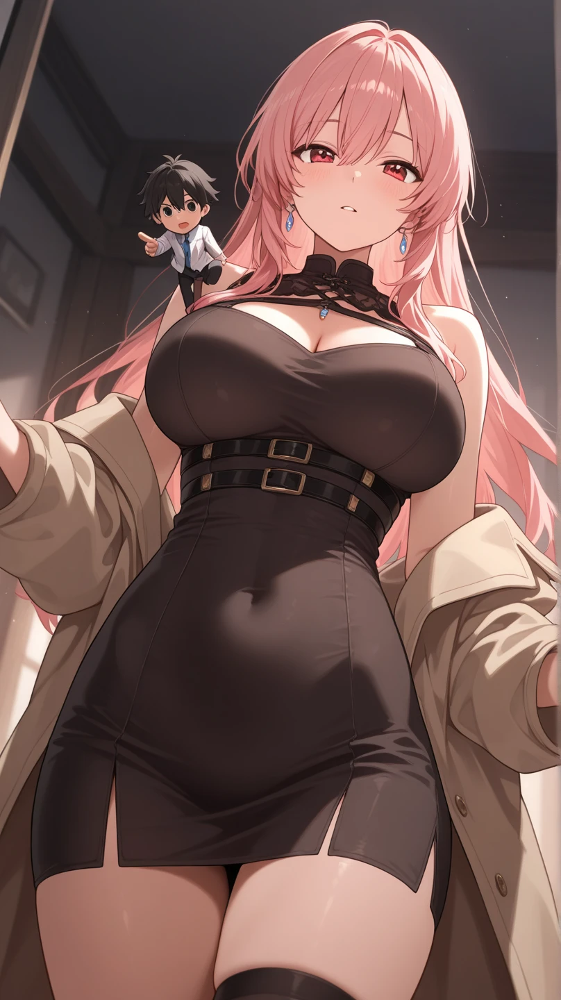 adult women, highres, 1girl, solo, gentle smile, seductive look, mature looking, adult looking, (((massive gigantic boobs))), (((insanely long straight hair))), (((insanely long hair))), (((hair touches ground))), being seductive, (((seductive pose))), heels, ((tease veiwers)), full veiw, tee shirt, jean shorts, (((full body shot))), earrings, ((best quality)), ((masterpiece)), (detailed), ultra detailed,