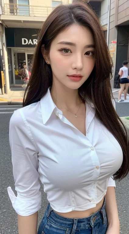 (((realistic photography))),, portrait, (afraid face:1.3),, beautiful girl, looking at viewer, , (school uniform:1.2), shirt unbuttoned and trousers, mini skirt, (busty cleavage:1.5),, in the japan street, (environment details:1.3),, (RAW Photo, cg unity, photography, ultra realistic details, sharp focus, detailed skin,4k, high-res, masterpiece, best quality, realistic, vibrant:1.2),, (8k,4k, UHD, high resolution, professional, cinematic, movie, dramatic),, (anamorphic depth of field blur background), detailed background,