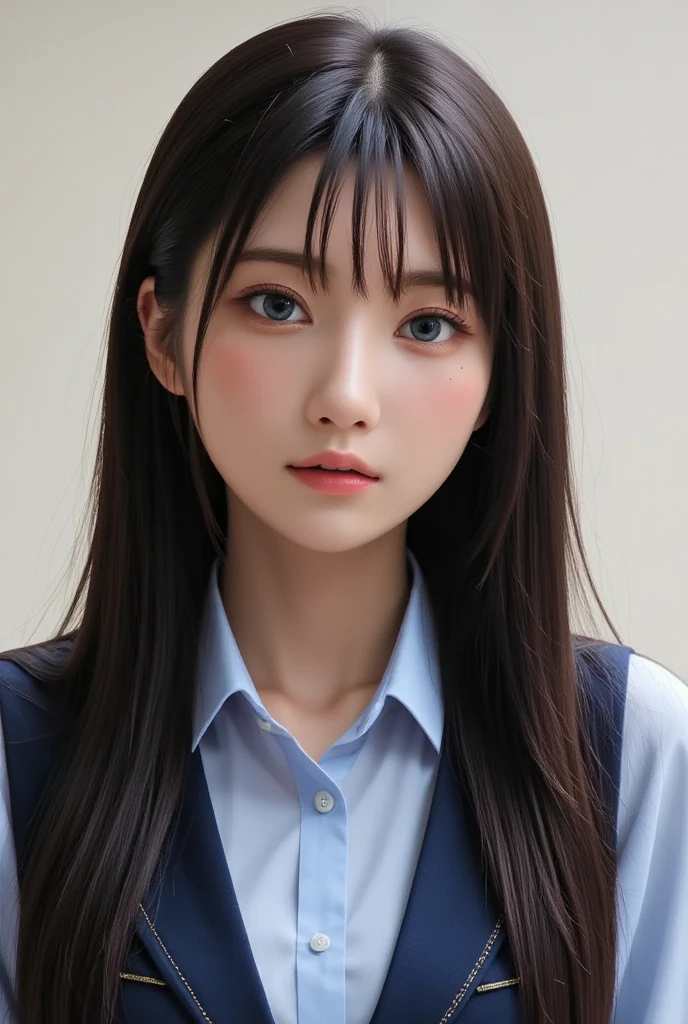 sexy uniform, sexy school uniform, sexy school student uniform, sexy school uniform, sexy school girl, jaeyeon nam, gorgeous young korean woman, beautiful south korean woman, korean girl, beautiful young korean woman, korean woman, heonhwa choe, korean women's fashion model, sexy look, big breast, sexy pose, show breast, show bar, touch breast, light blue hair