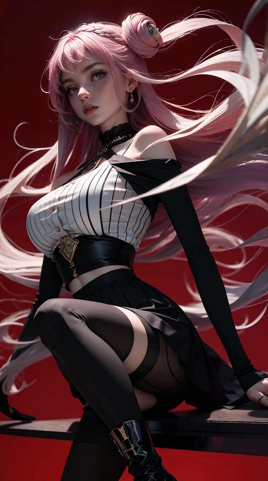 (( very very gorgeous beautiful sexy girl )) , ((very very long eyelashes)) , (( very very beautifull detale eyse )) , , (( eye reflection )), (( glowing eyes )) , (( red eyes)), (( color contact lenses )) , (( longeyelashes )), ((makeup)), , (( seductive smile )), (( light blush )), ((very very absolut long beautiflull hair )) ,(( messy hair )) , (( twoponytail )) , (( shiny hair )) , ((very very huge breasts )) , (( sexy body )) , (( small waist)) , ((big thighs )) , (( very very long tight dress )) , (( super detail )), (( best quality )) , (( masterpiece )) , (( high details )), (( best quality )) , (( 16k )) , (( black dress )) , (( belly chain )) , (( pelvic curtain )) , (( plunging neckline )), (( ruanyi0696 )), (( modakawa-dress ))