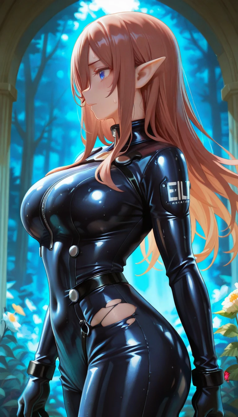 Yellow eyes,   a woman in a police uniform posing for a picture, marin kitagawa fanart, seductive anime girl, oppai, police officer, from girls frontline, fine details. girls frontline, cushart krenz key art feminine, big breast, 1 girl, beast quality, blonde, 10k, 