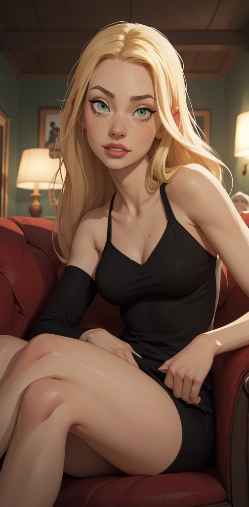 The Aalfed woman sat on the sofa in the living room,holding laptop, relaxing on a modern couch, relaxing on the couch, beige and dark atmosphere, lounging on expensive sofa, designed for cozy aesthetics!, Have in the living room, cosy atmoshpere, victoria siemer, sublime-comfy-elegant ambience, relaxing on the couch, dark and beige atmosphere