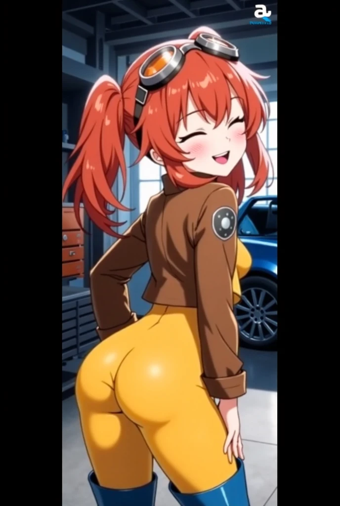 Ranma saotome, cabello rojo, pelirroja, rubor, sonrisa ligera, uniforme escolar, aula, muslos, cintura estrecha, pechos grandes, cadera ancha, ricos pechos, colegiala vulgar, falda corta, escote prominente, pechos grandes, escote, cuerpo completo, uniforme colegiala sexy, pose vulgar, escote grande, ??????? ricos, vulgar, pechos vulgares