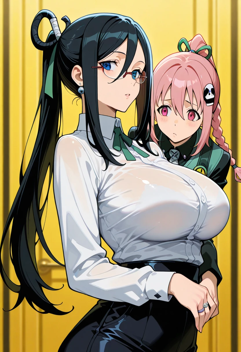 Yor briar、spy x family、 eye、Black Hair、Long Hair、, LARGE BREASTS, score_9, score_8_superior, score_7_superior, score_6_superior, score_5_superior, score_4_superior, BREAK sauce_anime, sauce_Explicit, 1 boy and 1 girl, The boy is naked, Oneshota, Grab your chest, kiss, Face to face, profile, saliva, Megami Magazine, anime screencap, Break 1 Girl, Huge, Trick or Treat Cosplay, Revealing clothing, Shrug \(clothing\), Short sleeve, Layered Bikini, Purple Bikini, Green Bikini, belt, Nurse cap, mini skirt, Green gloves, Knee socks, Garter Straps, Leaning forward, blush, Official Art, Sweat, vapor, 半分eyeを閉じた, eyeをそらす, night, city