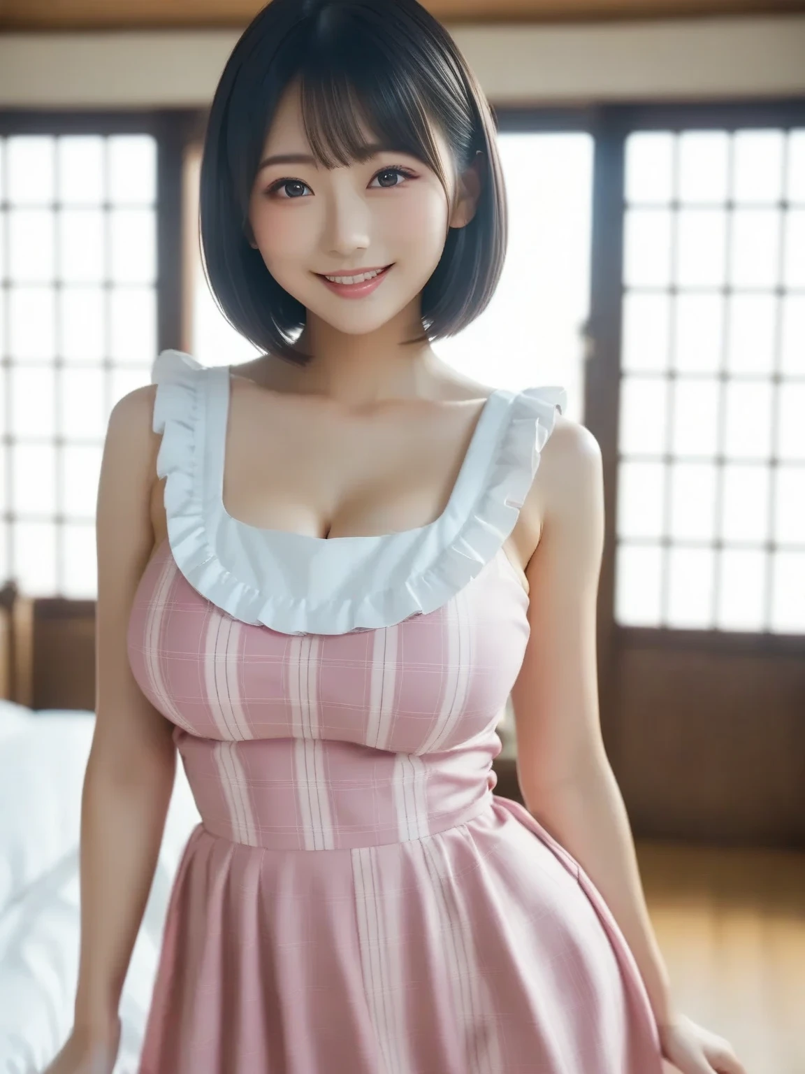 arafed asian woman in a pink skirt and white top, ayaka cosplay, japanese model, deayami kojima, makoto shinka, oppai, white and pink, Yoshitomo Nara, anime girl cosplay, nishimiya shouko, young sensual gravure idol, young pretty gravure idol, cosplay