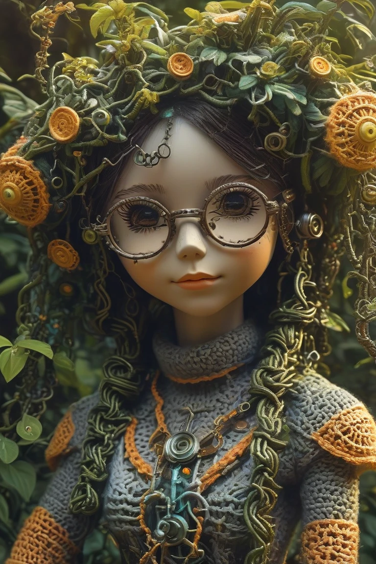 In a very grand scene，The extra-large wide-angle lens captures the appearance of a female centaur。She is a Sunflower Worship nun，Always opposed（Healing emoji smiley face of knitted sunflower puppet😊：99.99）DOA。She is tall，It has the ultimate curvy beauty，The muscles are slender and firm，Beautiful lines。She has（Super huge sky blue eyes：99.99）、always（Wearing sexy glasses：6.66）、（She wears solemn nun attire：9.9）、Stepping on a boot-style skyscraper-heel、A pink cross hangs on his chest。Use Midjourney's advanced tools，Designed for female centaurs（A knitted sunflower puppet and create a super healing cartoon smiley face in the center of the flower tray as a decoration：9.9），and noble and solemn nun costumes，and highlight her unique physiological characteristics and appearance details，Add realism。And in the context of her prayers and listening to confessions，Spectacular views of nature，Such as the sky where storms and sunny days alternate、Brilliant rivers of stars and auroras、The snow-capped summit of Mount Everest、Fireworks in the mountain town, etc。ao mesmo tempo，Away from the hustle and bustle next to the chapel，Create a fantastic scene。Use Midjourney's advanced tools and multiple color palettes、Brush Strokes、Texture tools and model packages，It shows a sense of atmosphere where beauty and charm coexist。The charm of the female centaur is highlighted through color and lines，Enhance realism with detailing，Create a surreal dreamy feeling。Additionally，Use Midjourney's tools to add various exorcism props and books to the female centaur、pergaminhos，Create intricate hairstyles and outfits，Give her a sense of premium。She never flinches，No matter what monster you encounter，can respond quickly，Even the most extreme armies of natural disasters and monsters could not stop her and her front（Sunflower with Tyndall effect that emits sunlight9.99）。Use Midjourney's powerful tools，You can do it with incredible detail and beauty，Bring this ultra-grand and beautiful scene to life。Ultra-grand sc