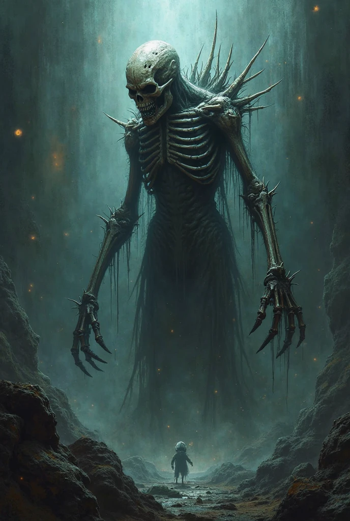 looking up, (giant transparent mutant creature), this creature has short legs, lots of dark fog, thick fog, night sky, biochemical mutated nucleus, Teratoid teratoid form, bizarre grotesque, Bioluminescência bioluminescente, Zdzistaw Beksinski, HR GIGER, Tentacles with feeding webs, Rudimentary wings missing wings/gill cheeks, Irregular, moist scaly scales, Spasmodic convulsions, Crawling crawling, Erratic irregular, wrinkled wrinkled, Microbiology microbiology, Photosensitive phosphor, with several corded luminaires in semi-transparent resin wavy style, Bryce Modelo 3D, mural as composition, worn materials, bright gradient, reflexivo, high détail, surreal, 3D rendering, complex mesh, light box, made of feathers, nyc explosion coverage, interesting character design, bokeh, Dense FOG, FOG,
from low, upsidedown, Bright dark, ultra HD, work of art, super detaill, high détails, high qualiy, awardwinning, best qualityer, highs, 16K,