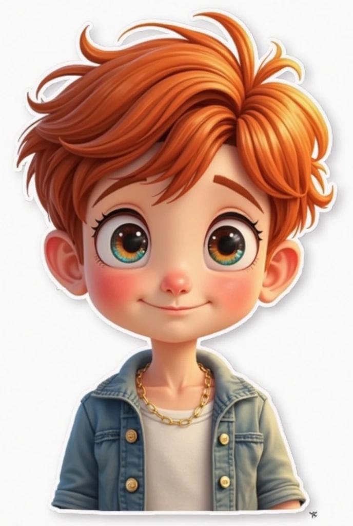 Create a portrait (​masterpiece) features of a  boy, wavy curly hair, dark blonde color , blue-eyed ,medium defined straight nose, mouth medium heart, rosto angelical , appearance of a confused person who has great powers but doesn&#39;t know it yet ,he has blue-green checkered clothes, he is looking forward as if looking at something,teenage boy, real version, now full body,with an orange blouse with a black Pegasus symbol