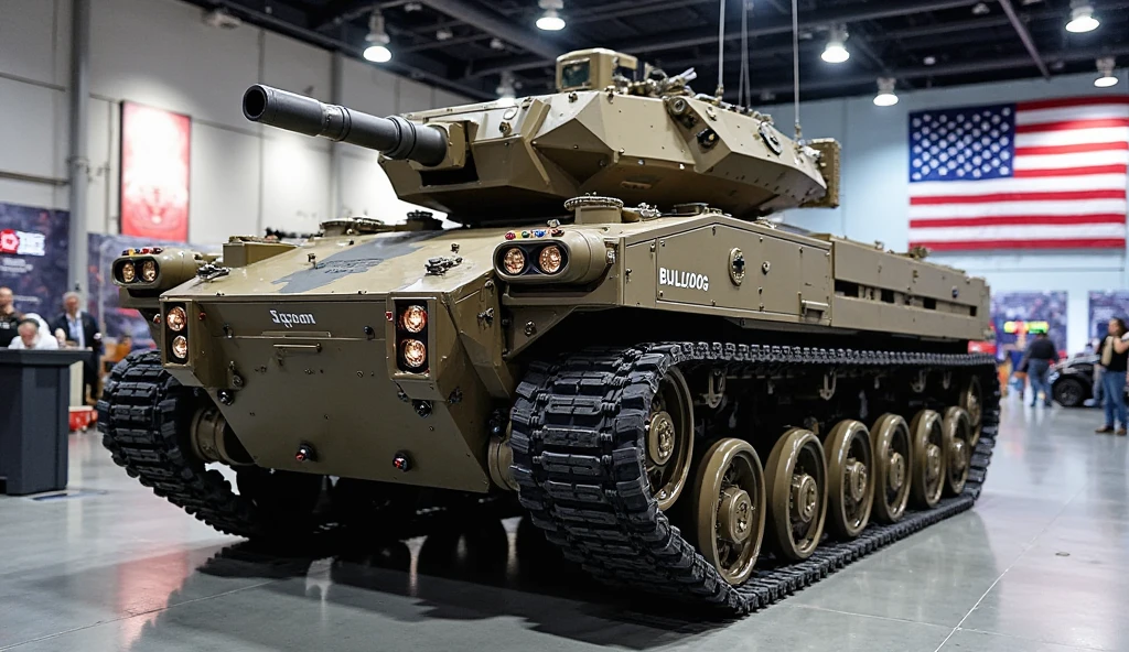 Industrial Production of Tanks. Factory workshop for the production of military equipment