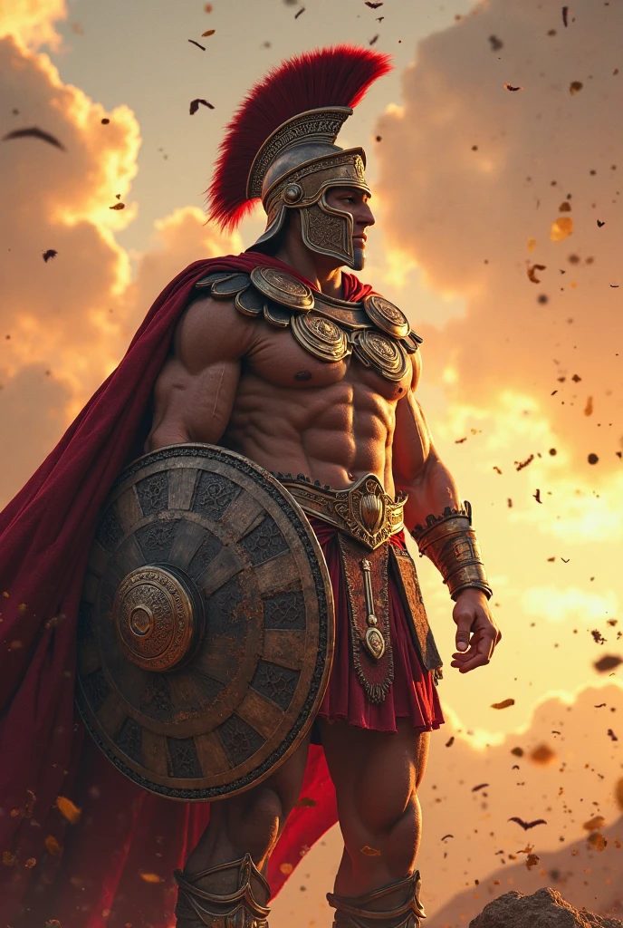 An image of a Spartan with the following phrase written on it "and mention "at the top 